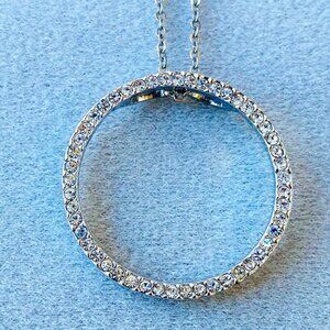 Vintage Cooke Lee circle pendant on necklace